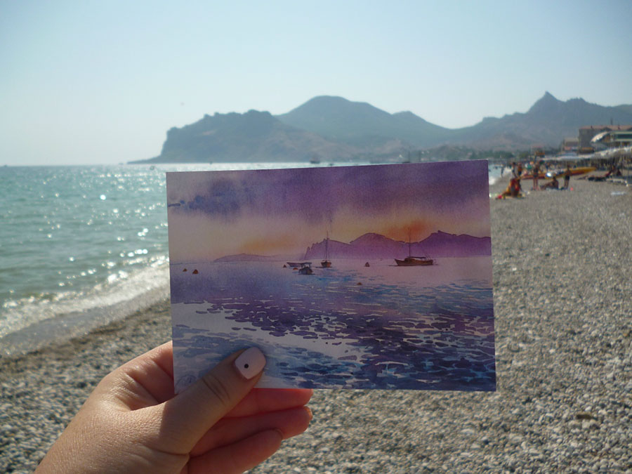 Вид на отель Аравана с моря Отели в Крыму возле моря с бассейном